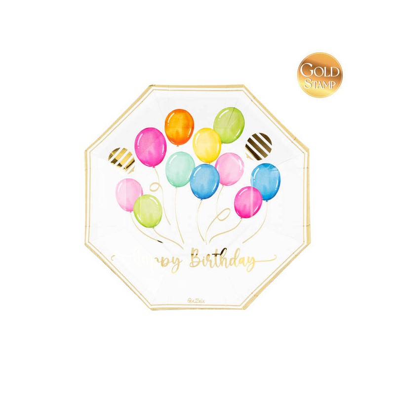 PIATTI BIRTHDAY BALLOONS 24cm 8pz