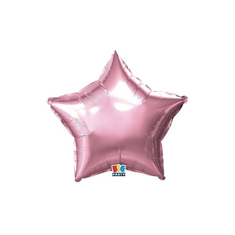 PALLONE MYLAR STELLA 18 45cm ROSA METAL