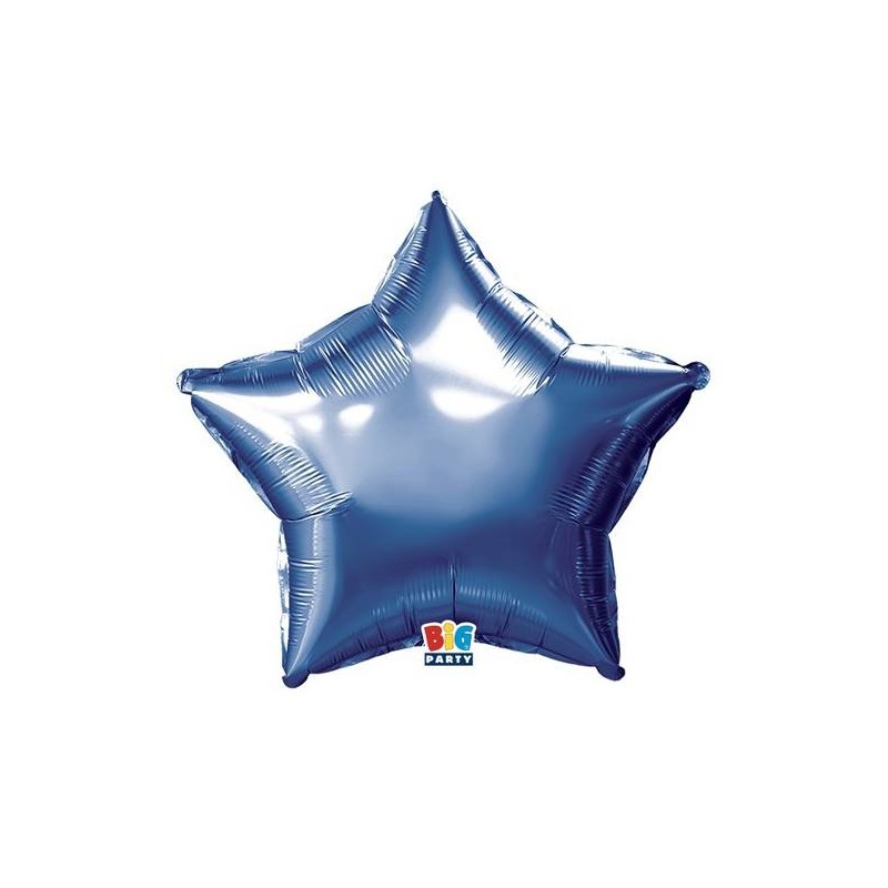 PALLONE MYLAR STELLA 18 45cm BLU METAL