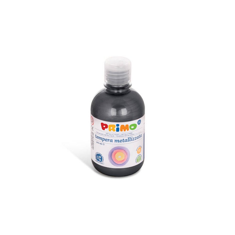 TEMPERA IN BOTTIGLIA 300ml METALLIZZATA NERO 800 PRIMO