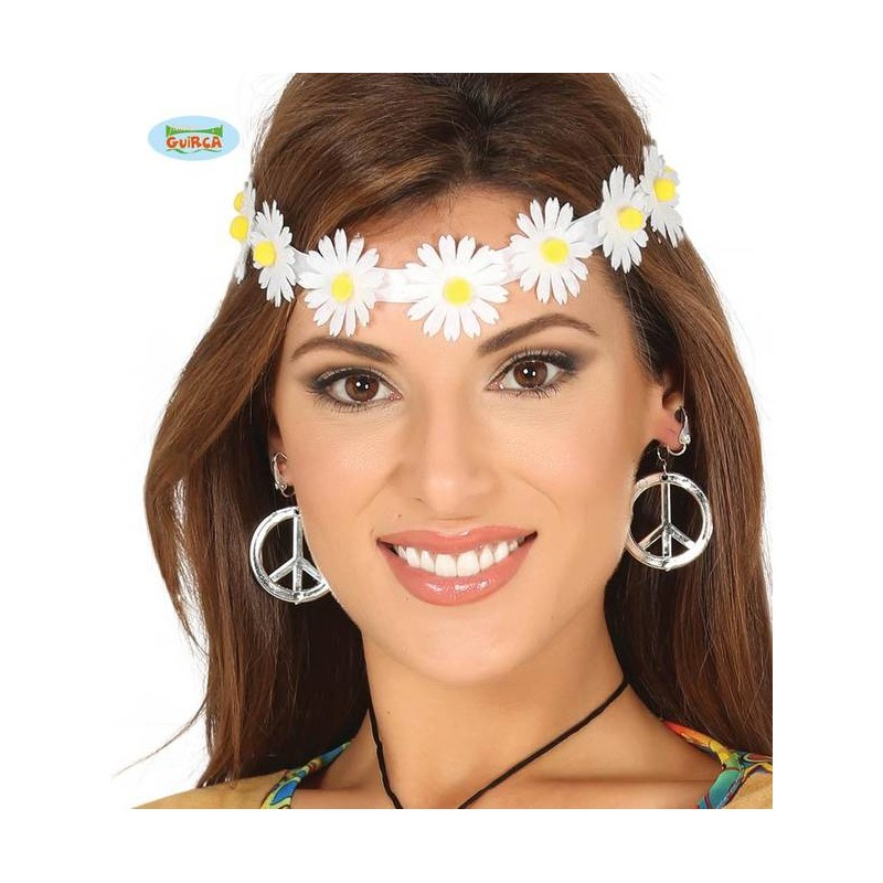 FASCETTA PER CAPELLI CON MARGHERITE BIANCHE