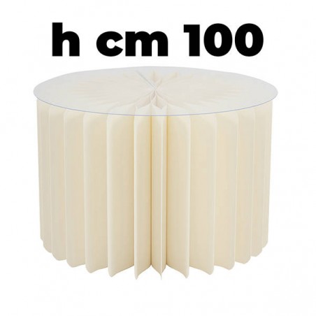 COLONNA ALZATA IN CARTA 180gr ø40 x h.100cm AVORIO con TOP IN PVC