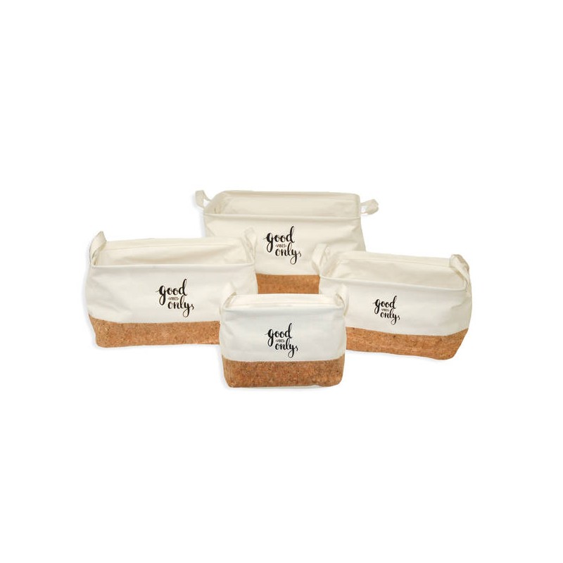 CESTO BASE SUGHERO GOOD VIBES 2/4 31x24x17cm