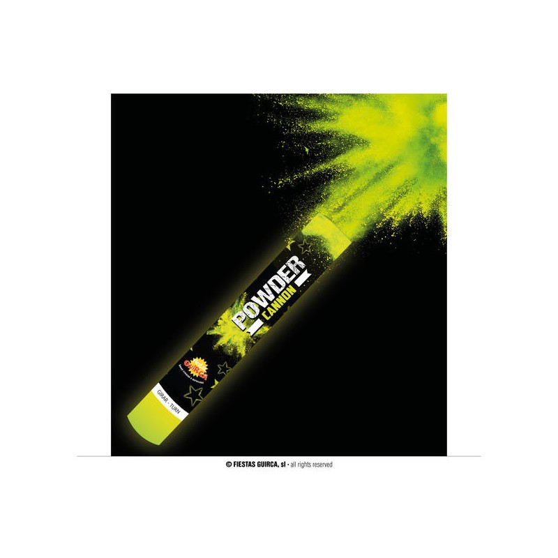 CANNONE POLVERE FLUORESCENTE 30cm GIALLO 30gr
