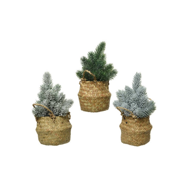 MINI ALBERO CON CESTINO 13xh24cm 3ass 1pz