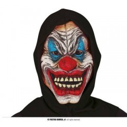 MASCHERA PAGLIACCIO CON CAPPUCCIO NERO