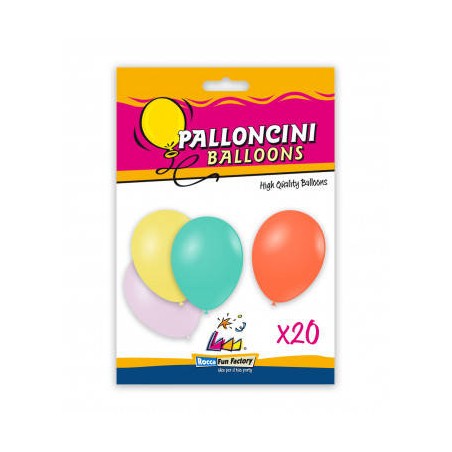 PALLONCINI LATTICE PASTELLO 9/10 26cm MACARON 20pz