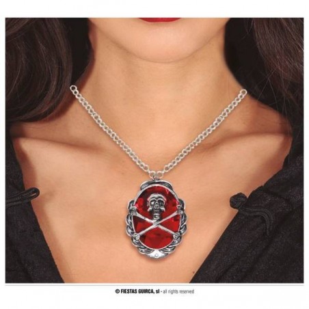MEDAGLIONE PIRATA RUBINO 5cm