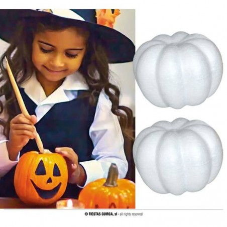 ZUCCHE BIANCHE DA DECORARE 10cm 2pz