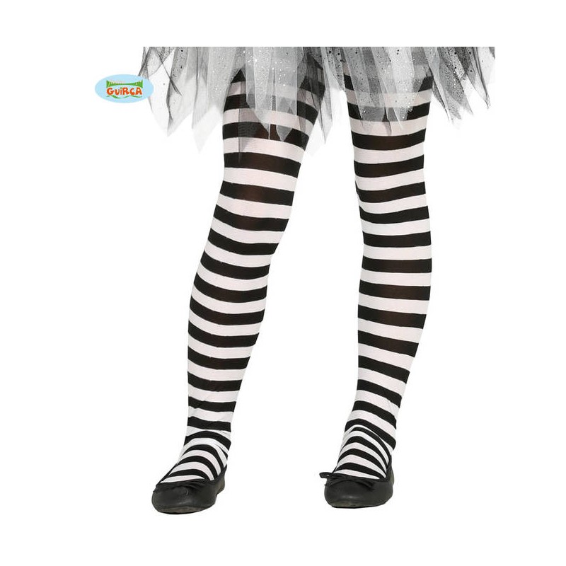 COLLANT RIGHE BIANCHE E NERE 7-12 ANNI