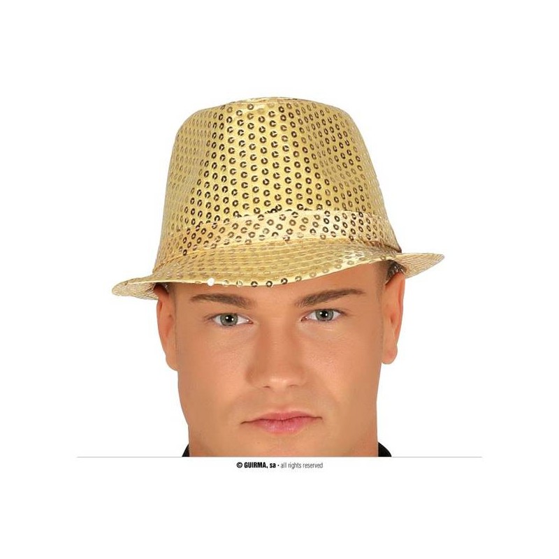 CAPPELLO PAILLETTES ORO