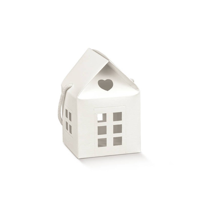 SCATOLA CASETTA C/COR 8x8x7,5cm FIBRA BIANCA 10pz