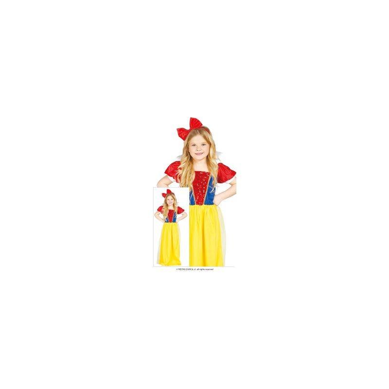 COSTUME PRINCIPESSA BIANCA DEL BOSCO 3-4 ANNI