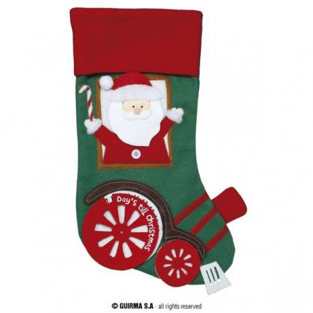 CALZA NATALIZIA 50cm BABBO IN TRENO