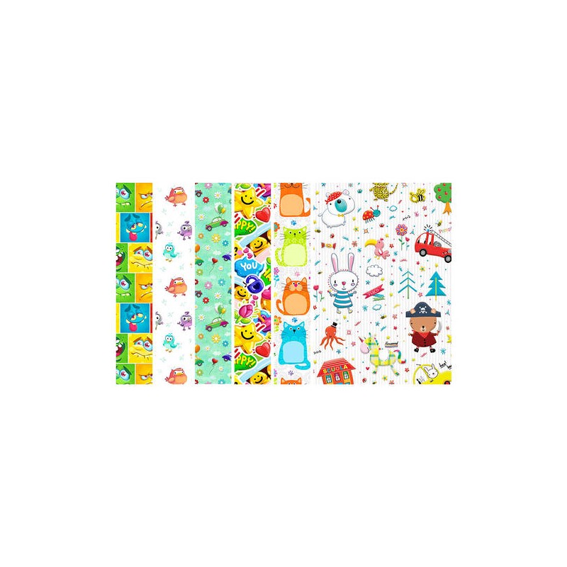 CARTA REGALO ROTOLO RG4 LUNA PARK 0,7x2mt ASS.TO