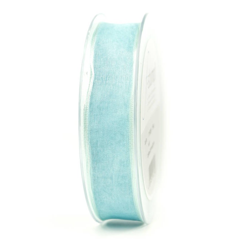 NASTRO TESSUTO CHIFFON mm40x20mt AZZURRO MENTA