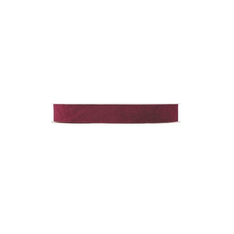 NASTRO DOUBLE VELVET mm25x30mt BORDEAUX