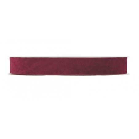 NASTRO DOUBLE VELVET mm25x30mt BORDEAUX