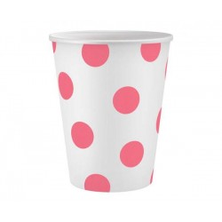 BICCHIERI IN CARTA 250ml POIS ROSA 6pz