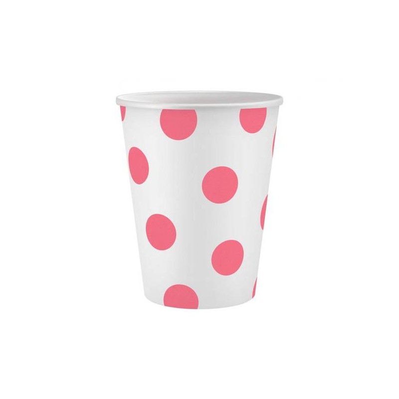 BICCHIERI IN CARTA 250ml POIS ROSA 6pz