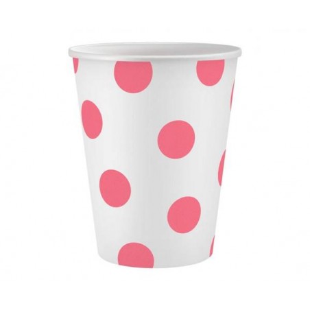 BICCHIERI IN CARTA 250ml POIS ROSA 6pz