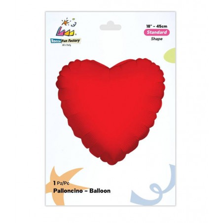 PALLONE MYLAR CUORE ROSSO ø45cm RC