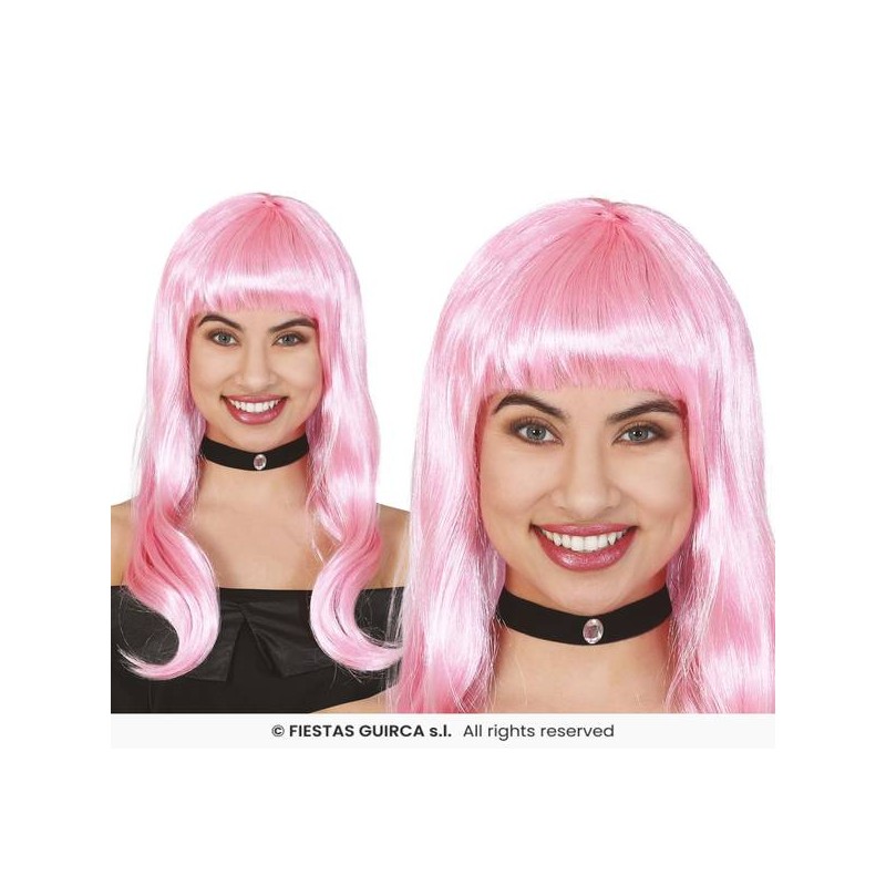 PARRUCCA LUNGA LISCIA ROSA