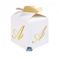 SCATOLINA CUBETTO PORTACONFETTI 5x7x5cm LETTERA A 10pz