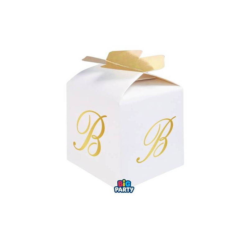 SCATOLINA CUBETTO PORTACONFETTI 5x7x5cm LETTERA B 10pz