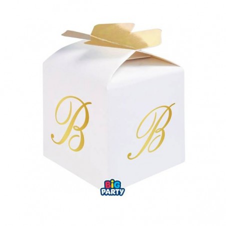 SCATOLINA CUBETTO PORTACONFETTI 5x7x5cm LETTERA B 10pz