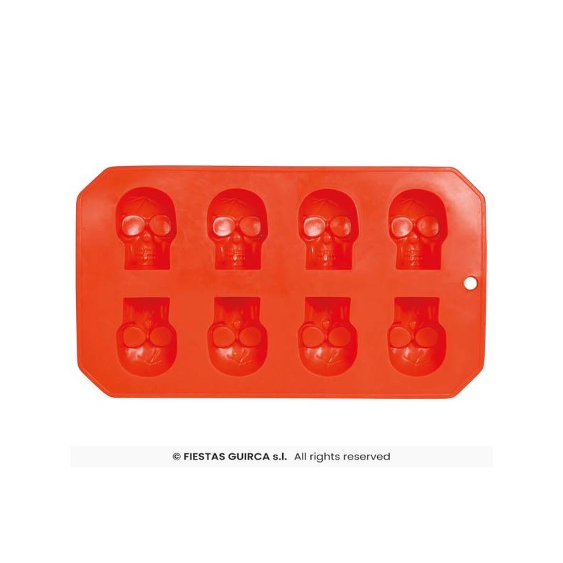 STAMPO CUBETTI GHIACCIO TESCHIO 21x12cm