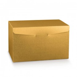 SCATOLA SEGRETO 6 BOTTIGLIE 32,5x22,5x18cm FIBRA ORO