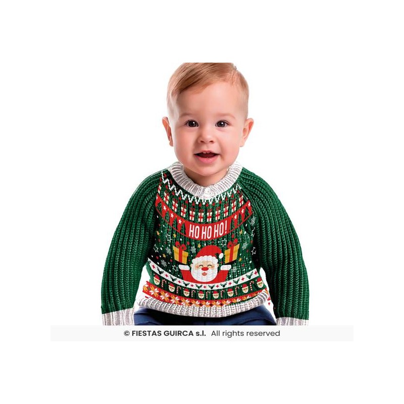 MAGLIONE NATALIZIO BABY XMAS VERDE 18-24mesi