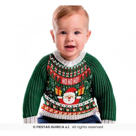 MAGLIONE NATALIZIO BABY XMAS VERDE 18-24mesi