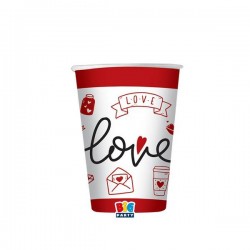 BICCHIERI 200cc LOVE c/disegni 6pz