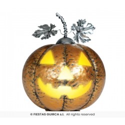 ZUCCA IN METALLO C/LUCE 16cm ORO