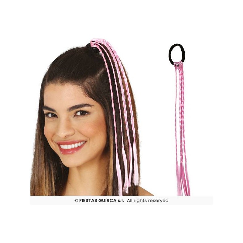 TRECCIA 35cm ROSA 3pz