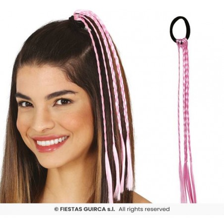 TRECCIA 35cm ROSA 3pz