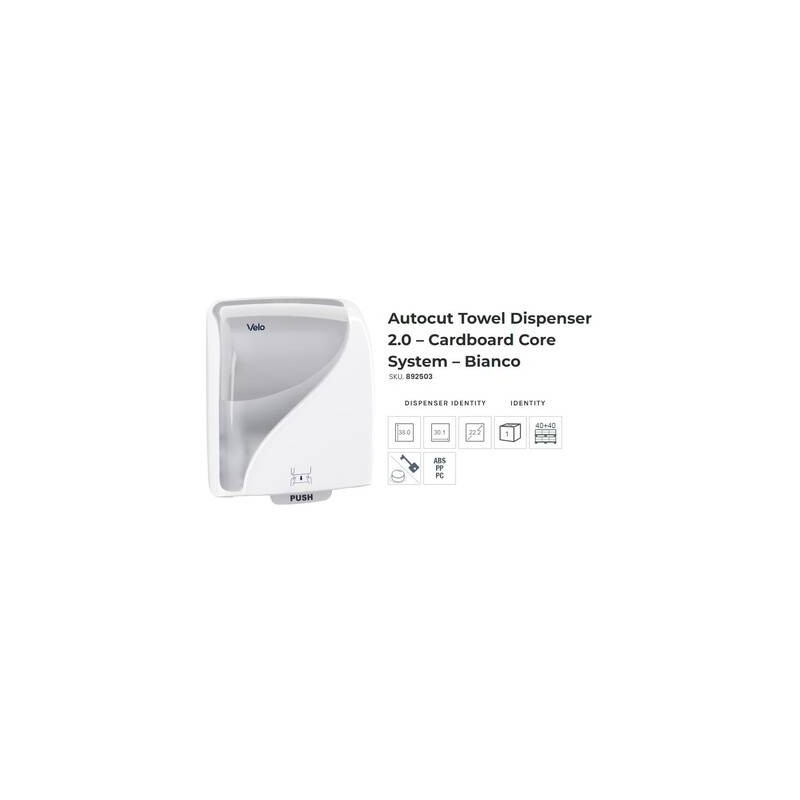 IDENTITY DISPENSER ASCIUGAMANI 2.0 AUTOCUT BIANCO ART.892503