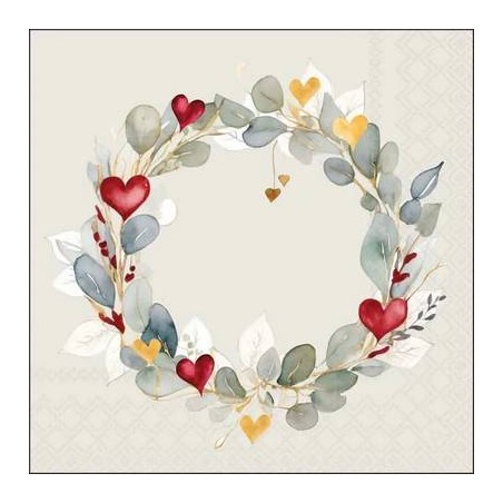 TOVAGLIOLI 33X33 CORONA EUCALIPTO VERDE 20pz