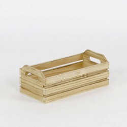 CASSETTA LEGNO RETTANGOLARE C/MANICI 30x15x9cm
