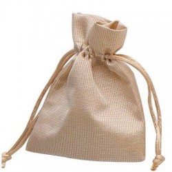 SACCHETTO 9x12cm ORO GLITTER 12pz