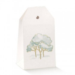 SCATOLA TAG 5,5x3,5x10cm ST. CALDO INTRECCI VERDE 10pz