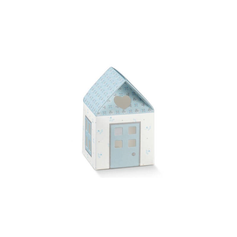 SCATOLA CASETTA 5,5x5,5x8cm BLOOM AZZURRO 10pz