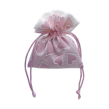 SACCHETTO C/CUORE 9x11ccm ROSA 12pz