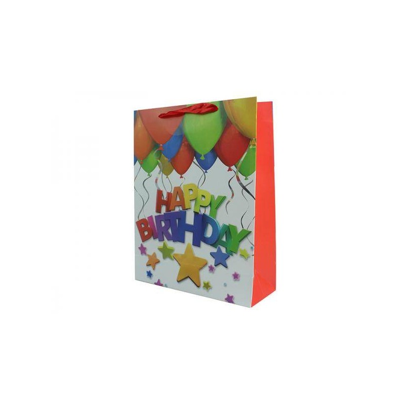 SHOPPER LUX HAPPY BIRTHDAY 26+10x32cm