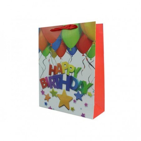 SHOPPER LUX HAPPY BIRTHDAY 26+10x32cm