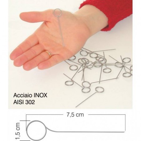 SPILLONI ACCIAIO AISI 7,5cm 25pz