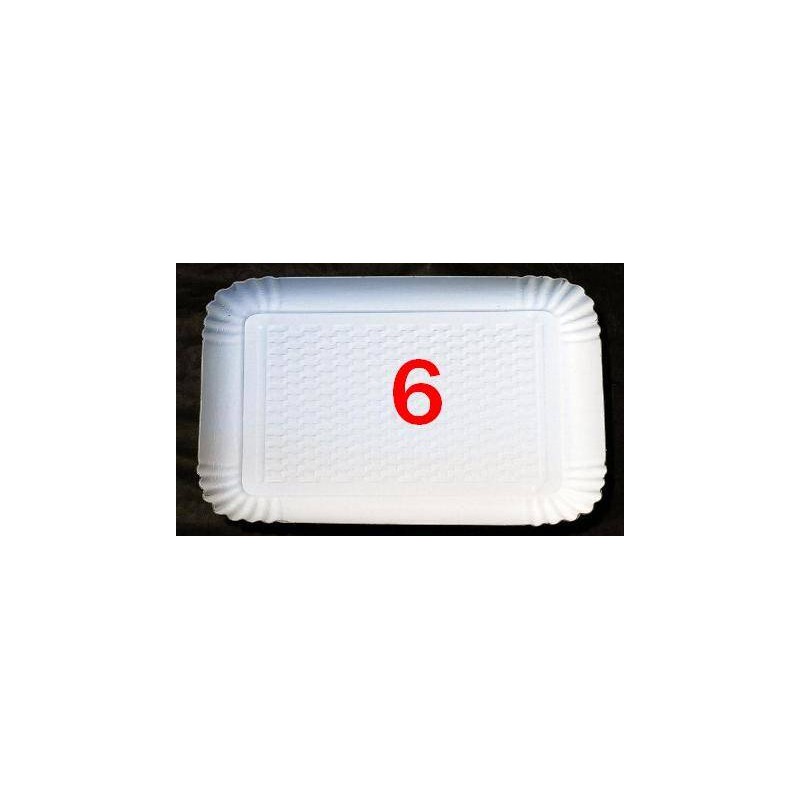 VASSOIO CARTONE BIANCO N°6 32x21 2 PEZZI
