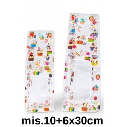 BUSTE PPL F.DO QUADRO CUPCAKES MIS. 10+6x30cm 50pz